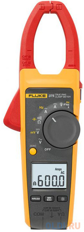 Клещи FLUKE 375  цифровая 600мА черный, желтый, красный 0,388кг 3790586 - фото 1