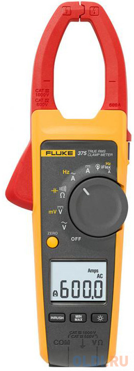 

Клещи FLUKE 375 цифровая 600мА черный, желтый, красный 0,388кг