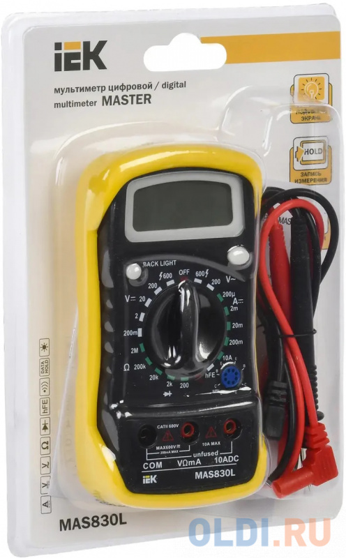 Мультиметр IEK Master MAS830L фото