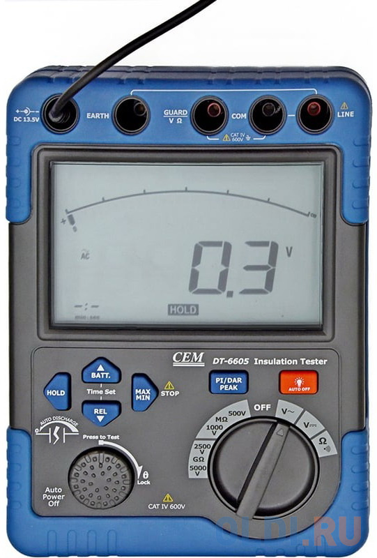 

Мегаомметр CEM DT-6605 500/1000/2500/6000В