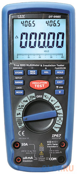 Измеритель CEM DT-9985  сопротивления изоляции с true rms мультиметром