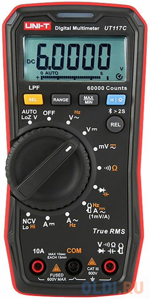 

Цифровой мультиметр UNI-T UT117C Bluetooth 60000 отсчетов True RMS