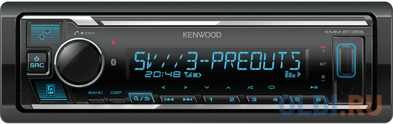 

Автомагнитола Kenwood KMM-BT356 1DIN 4x50Вт