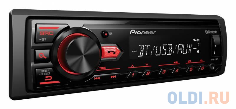 Автомагнитола Pioneer MVH-29BT USB MP3 FM 1DIN 4x50Вт черный