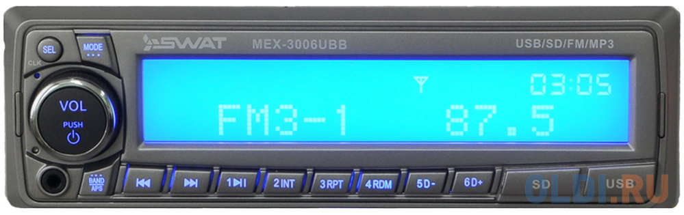 

Автомагнитола Swat MEX-3006UBB 1DIN 4x50Вт