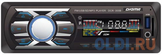  Digma DCR-300B USB MP3 FM 1DIN 4x45 