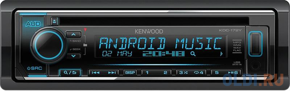 

Автомагнитола Kenwood KDC-172Y USB MP3 CD FM RDS 1DIN 4х50Вт черный