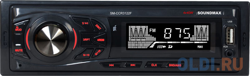 

Автомагнитола Soundmax SM-CCR3122F 1DIN 4x40Вт