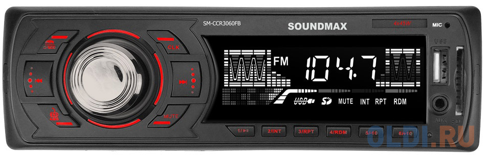 

Автомагнитола Soundmax SM-CCR3060FB 1DIN 4x45Вт