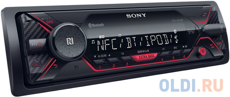 Автомагнитола SONY DSX-A410BT USB MP3 FM RDS 1DIN 4x55Вт черный фото