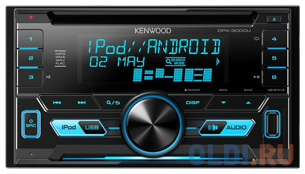 

Автомагнитола Kenwood DPX-3000U USB MP3 CD FM RDS 2DIN 4х50Вт пульт ДУ черный