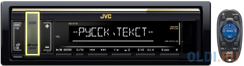 

Автомагнитола JVC KD-X178 1DIN 4x50Вт
