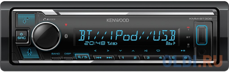 

Автомагнитола Kenwood KMM-BT306 1DIN 4x50Вт