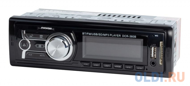 Автомагнитола Digma DCR-360B 1DIN 4x45Вт фото