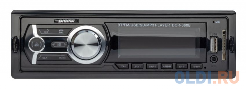 Автомагнитола Digma DCR-360B 1DIN 4x45Вт фото