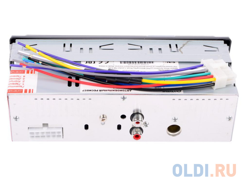 Автомагнитола Digma DCR-210R USB MP3 FM 1DIN 4x45Вт черный фото