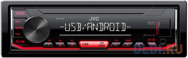 

Автомагнитола JVC KD-X162 1DIN 4x50Вт