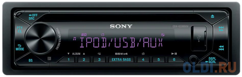 

Автомагнитола CD Sony CDX-G3300UV 1DIN 4x55Вт