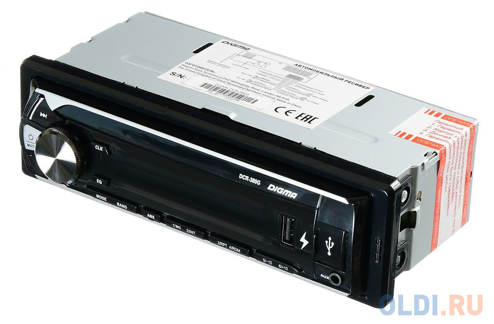 Автомагнитола Digma DCR-380G 1DIN 4x45Вт фото