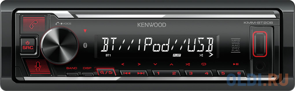 

Автомагнитола Kenwood KMM-BT206 1DIN 4x50Вт