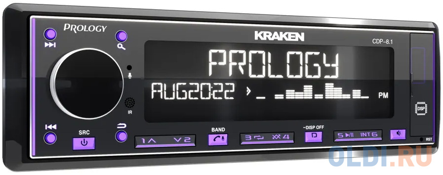 Автомагнитола Prology CDP-8.1 KRAKEN 1DIN 8x65Вт фото