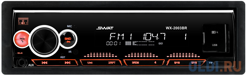 Автомагнитола Swat WX-2003BR 1DIN 4x50Вт