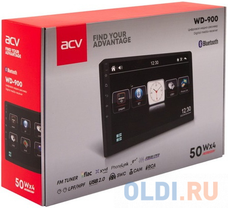 Автомагнитола ACV WD-900 2DIN 4x50Вт фото
