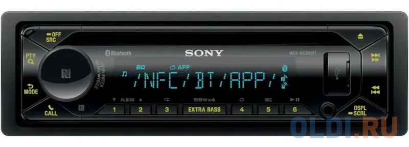 

Автомагнитола CD Sony MEX-N5300BT 1DIN 4x55Вт, Чёрный