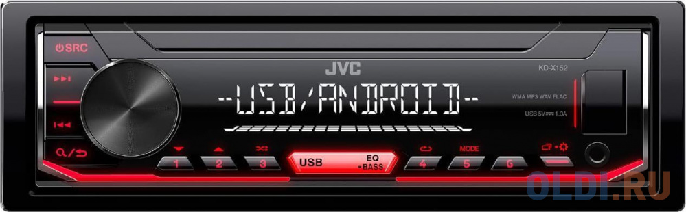 Автомагнитола JVC KD-X152M 1DIN 4x50Вт