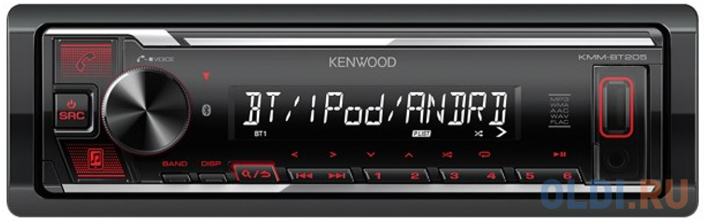 

Автомагнитола Kenwood KMM-BT205 1DIN 4x50Вт