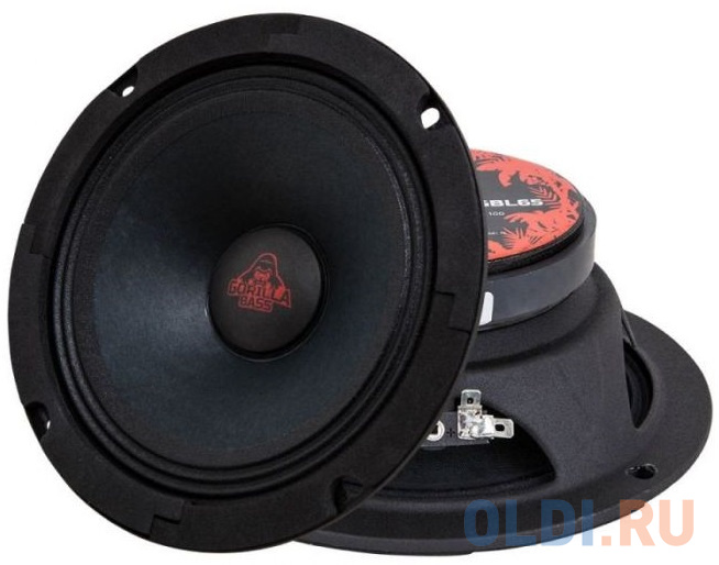 Колонки автомобильные Kicx Gorilla Bass GBL65 200Вт 90дБ 4Ом 16см (6.5дюйм) (ком.:2кол.) широкополосные однополосные