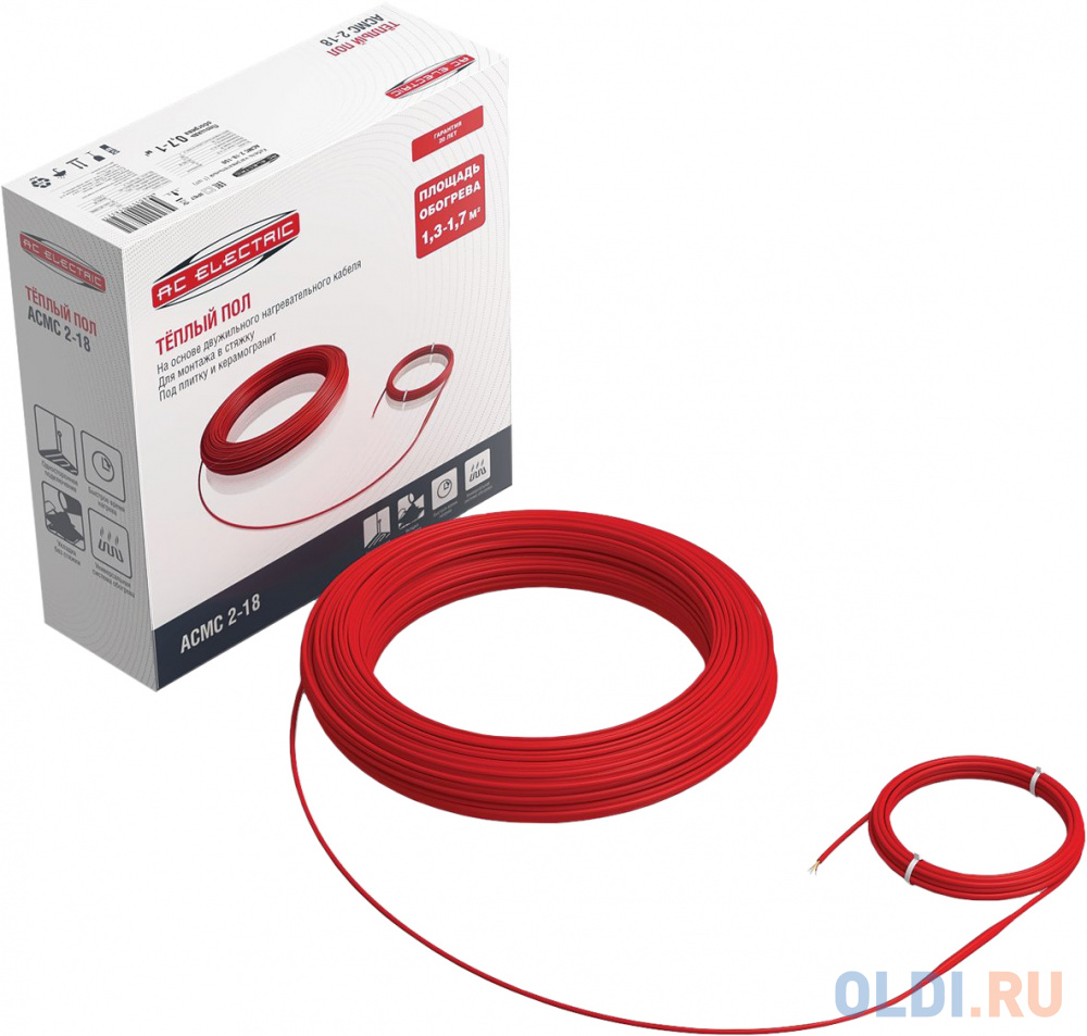 

Кабель нагревательный Ac electric ACMC 2-18-2000 13 м2