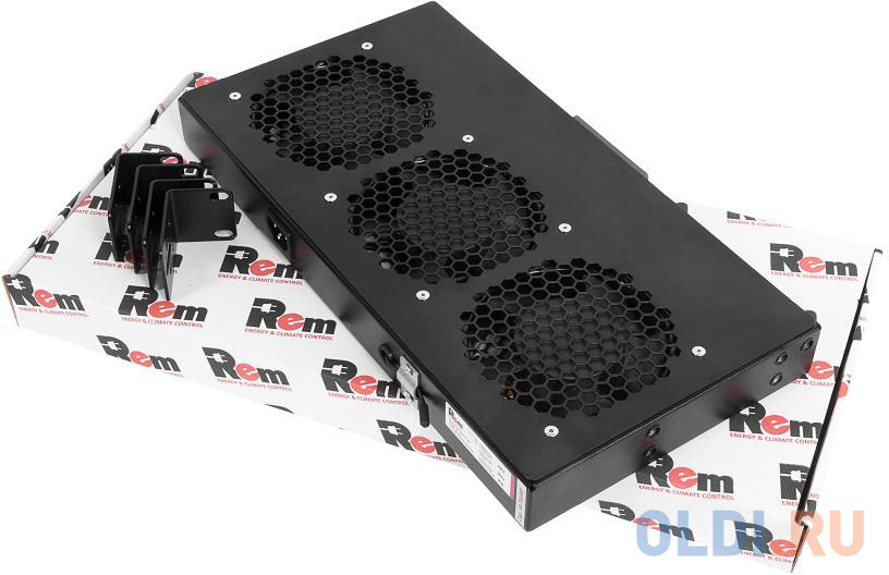 ЦМО Модуль вентиляторный, 3 вентилятора, колодка, цвет черный R-FAN-3J-9005