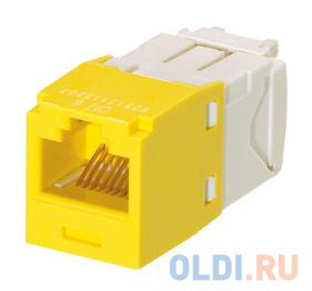 Модуль информационный Panduit TX6 CJ688TGYL Mini-Com RJ45 кат.6 желтый - фото 1