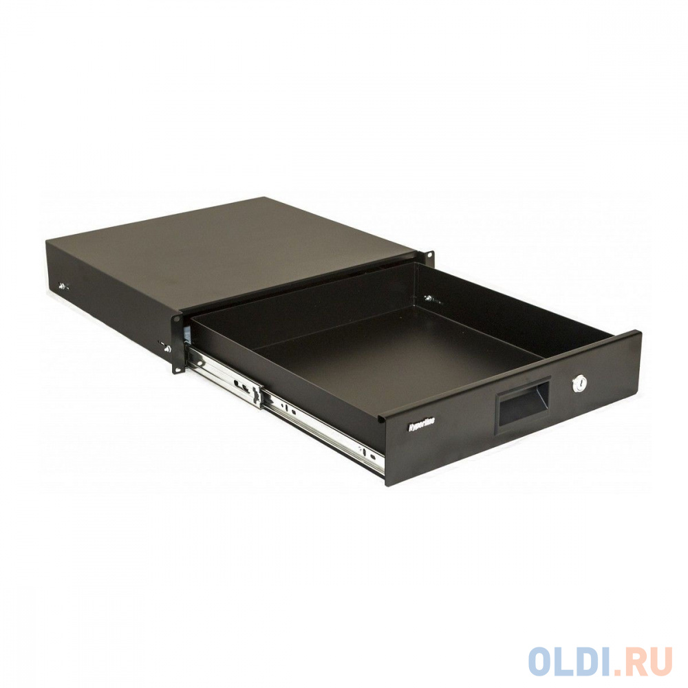 

Hyperline TDR3-2U-460-RAL9004 Полка (ящик) для документов с замком