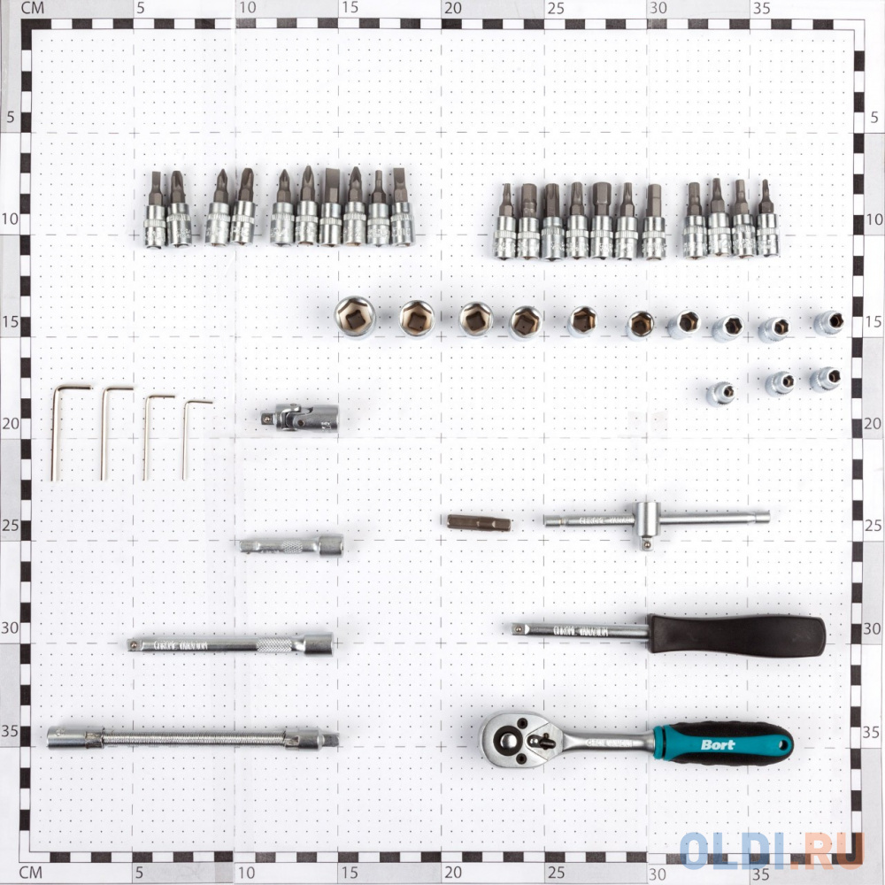 Набор инструментов Bort BTK-46 46 предметов (жесткий кейс) - фото 3