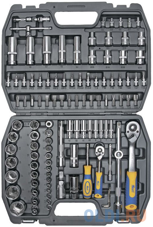 

Набор инструментов KRAFT КТ 700300 1/2DR и 1/4DR 108пр.