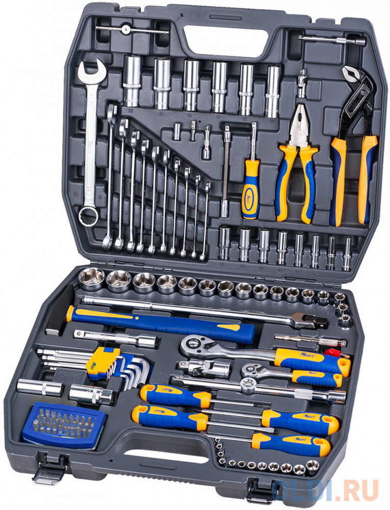 

Набор инструментов KRAFT КТ 700679 1/2DR и 1/4DR 120пр.