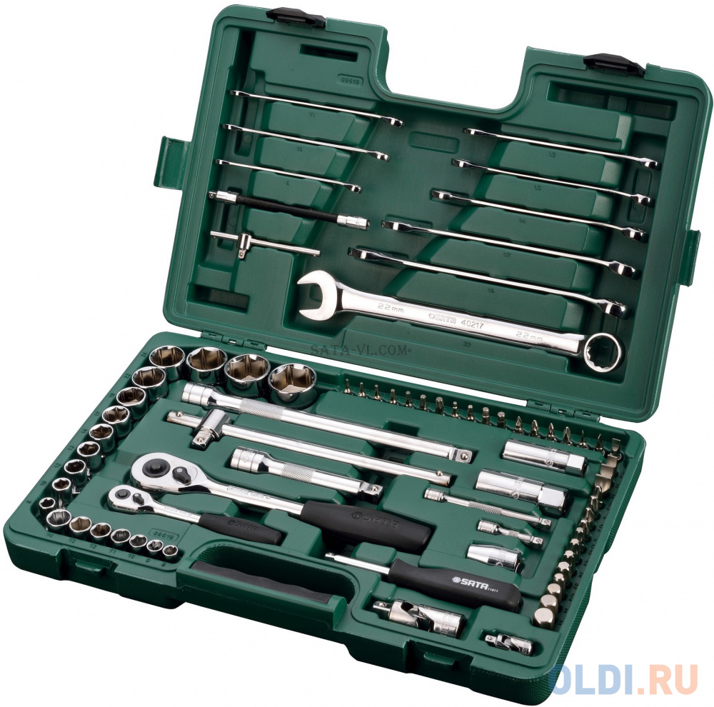 

Набор инструментов SATA 09519 76пр. комбинированный metric пласт.кор.