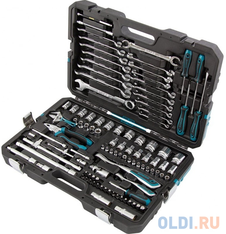 

Набор инструментов 101 пред. , 120 зубьев, CrV, 1/4", 1/2"// Gross