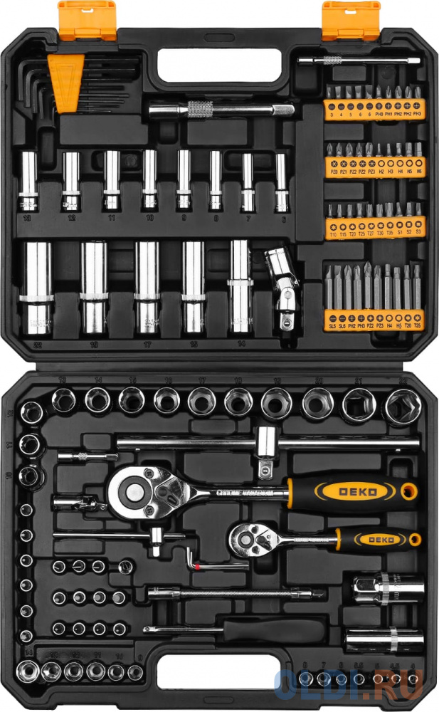 Набор инструментов Deko DKAT121 121 предмет (жесткий кейс)