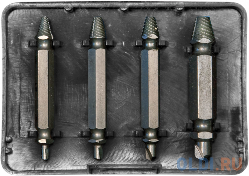 

FIT IT Набор экстракторов двусторонних Профи, сталь S2, 4 шт. [36452]