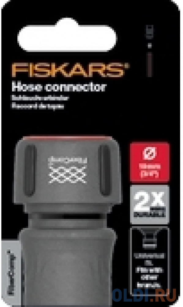 Коннектор Fiskars FiberComp Д.вх.3/4" черный/красный (1054787) - фото 4