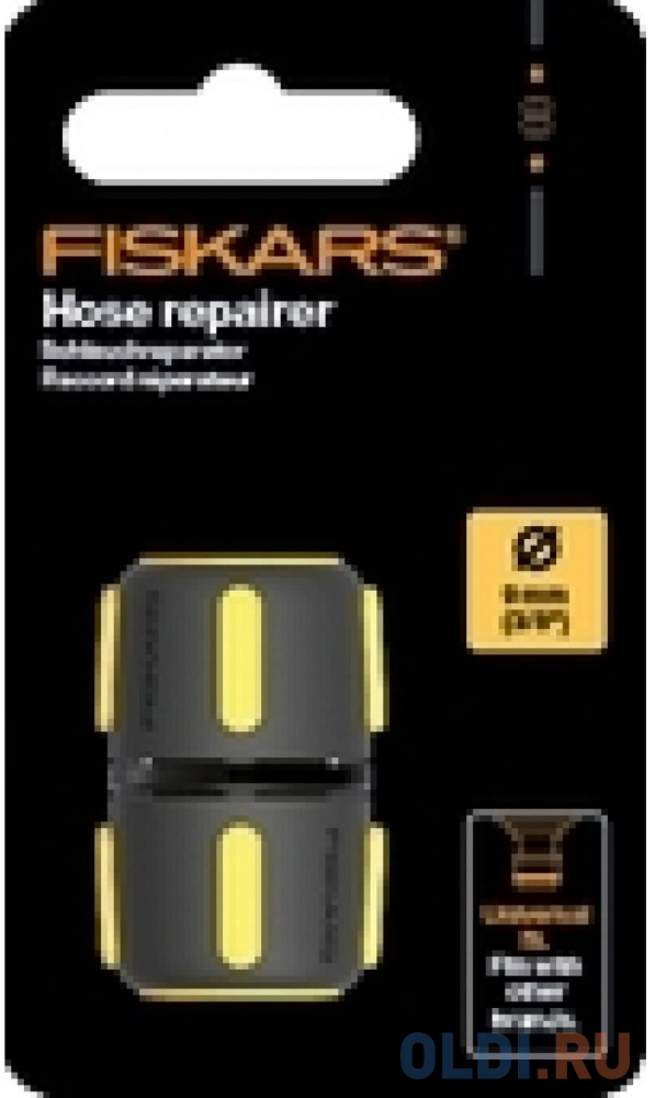 Муфта ремонтная Fiskars 1027063 Д.вх.3/8" черный/желтый фото