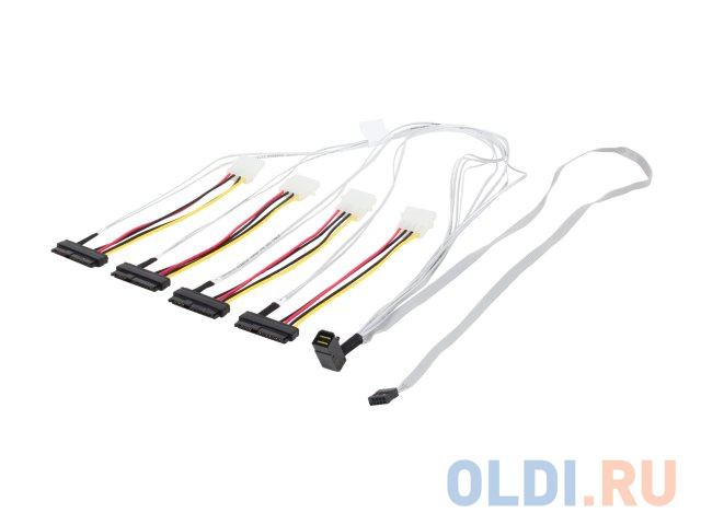 

Кабель Adaptec ACK-I-rA-HDmSAS-4SAS-SB-0.8M (2279600-R) 80см., разъемы SFF8643(угловой) -to- 4*SFF8482+SideBand