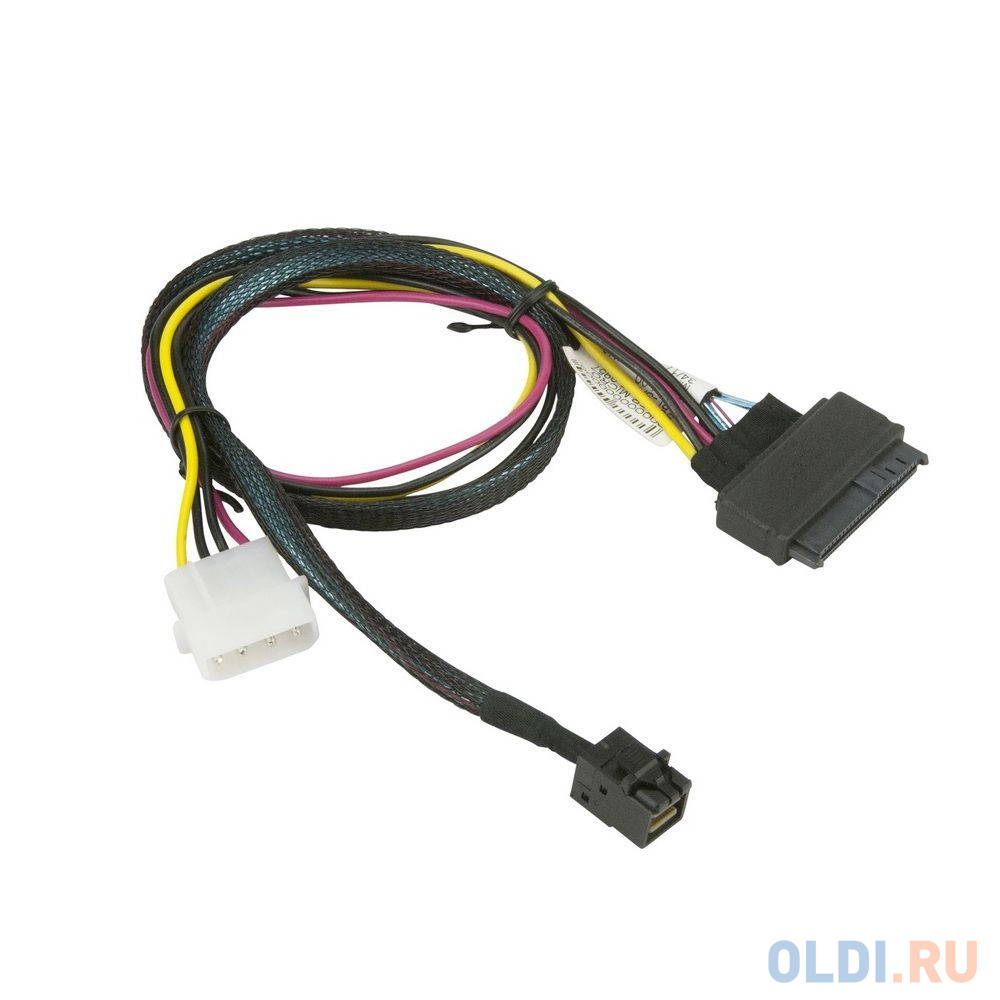

Кабель SuperMicro CBL-SAST-0957 MiniSAS HD SFF-8643 to U.2 PCIE SFF-8639 with Power Cable 55cm