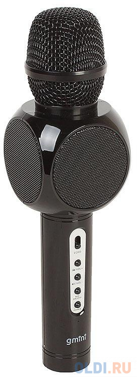 Портативный микрофон-караоке плеер Gmini GM-BTKP-03B, BT динамики 2 шт., Мощность: 5 Вт.х2, перезаряжаемый аккумулятор, черный микрофон караоке