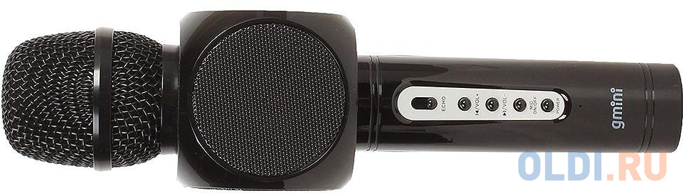 Портативный микрофон-караоке плеер Gmini GM-BTKP-03B, BT динамики 2 шт., Мощность: 5 Вт.х2, перезаряжаемый аккумулятор, черный фото