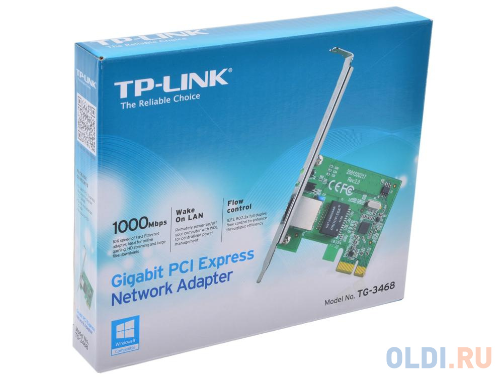 Сетевая карта TP-LINK TG-3468 Гигабитный сетевой PCI-E Express-адаптер от OLDI