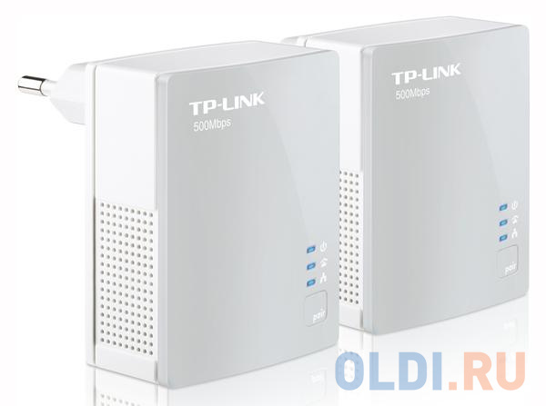 Адаптер TP-Link TL-PA4010KIT AV500/AV600 Комплект Nano адаптеров Powerline адаптер powerline tp link tl wpa4220 2x10 100mbps 500mbps 802 11n 300mbps